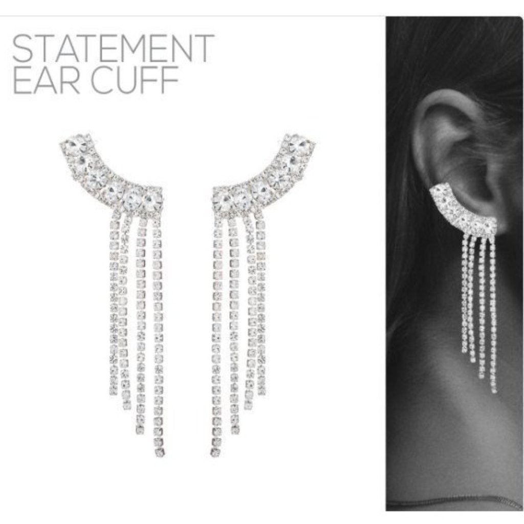 Rhinestone Statement Ear Cuff